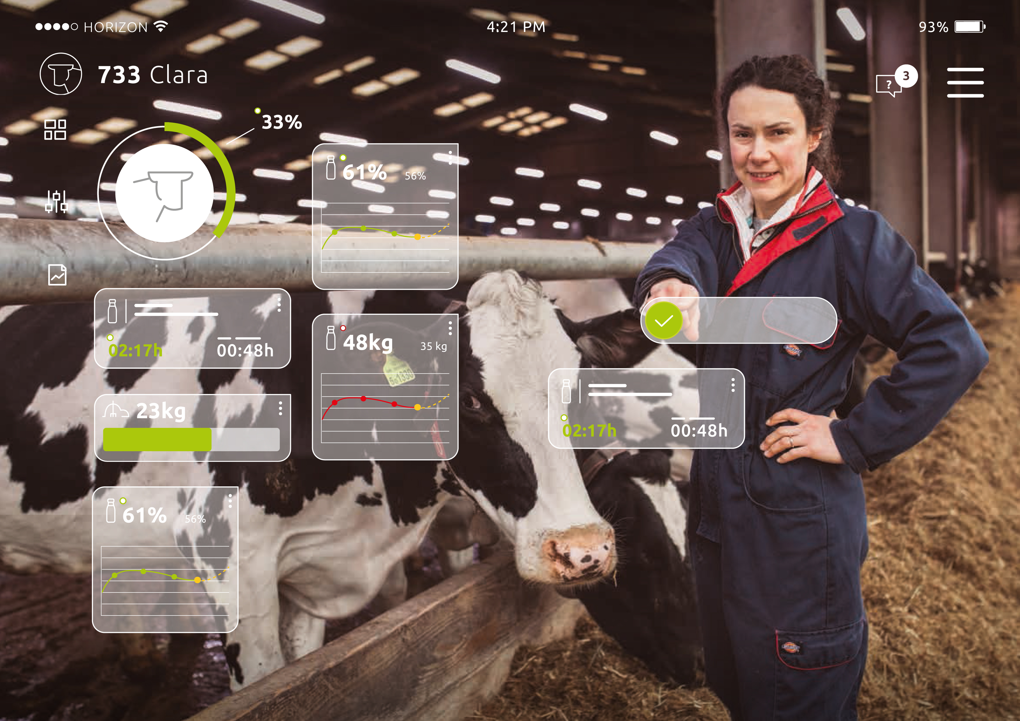 Afbeelding 1. In het boerenbedrijf van de toekomst is automatisering nog verder doorgevoerd.